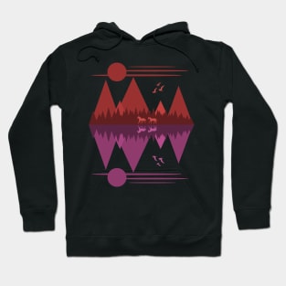 Wild Horses (Red/Purple) Hoodie